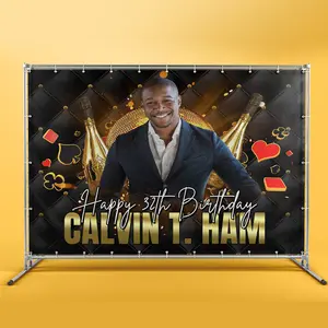 QuickCopy2 Custom Birthday Backdrop for Memorable Celebrations - Personalized Party Decor Photography & Videography Enhancement Banner Decoration