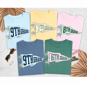 Teacher Back To School Comfort Colors Shirt, Cute Grade Level Teacher T-Shirt, Retro School Staff Graphic Tee, 6th 7th 8th 9th Grade Teacher Shirt