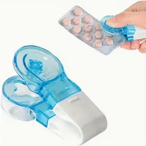 Easypill Portable Pill Dispenser with Medicine Box, Home Plastic Bottle Opener Aid Tool, Compact Design Light Weight Pill Management, Healthcare