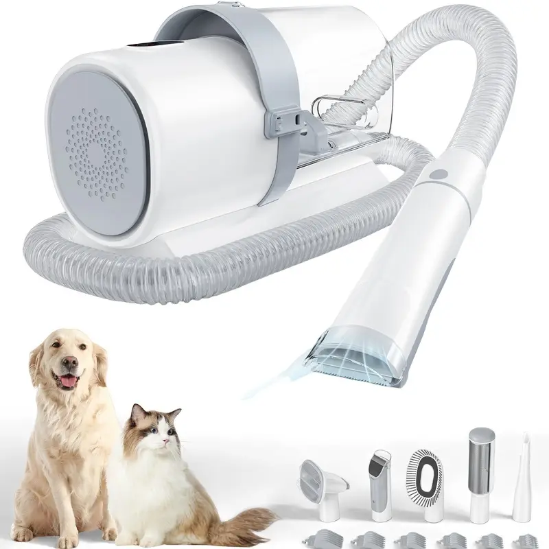 Dog Grooming Vacuum, Dog Grooming Kit,12000Pa Strong Pet Grooming Vacuum for Dogs, 2L Large Capacity Dog Vacuum for Shedding Grooming Hair, Dog Hair Vacuum, 11 Pet Grooming Tools, Quiet  Dog Grooming Kit with Pet Grooming Vacuum, Dog Clipper, Pet Grooming
