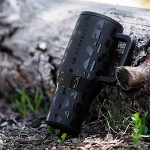 HydroJug Tumbler Limited Edition Black Leopard – 32oz/40oz Reusable Insulated Cup with Straw & Handle, Aesthetic Hydration Bottle for Gym, Work & Travel