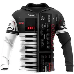 Pemagear Roland Piano Music 3D All Over Print Hoodie