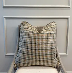 Green Houndstooth Pillow 20 x 20