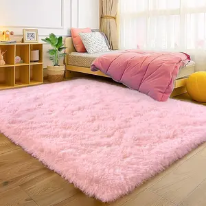AAFKK Large Shag Rugs For Bed Room Rugs For Livingroom, Fluffy Carpets For Bedroom Pink Rug Halloween Decor Bedroom Decor Ultra Soft Plush Area Rug Non-Slip Bedroom Rug Living Room Rug, Decorative Room Accessories Room Decor Aesthetic