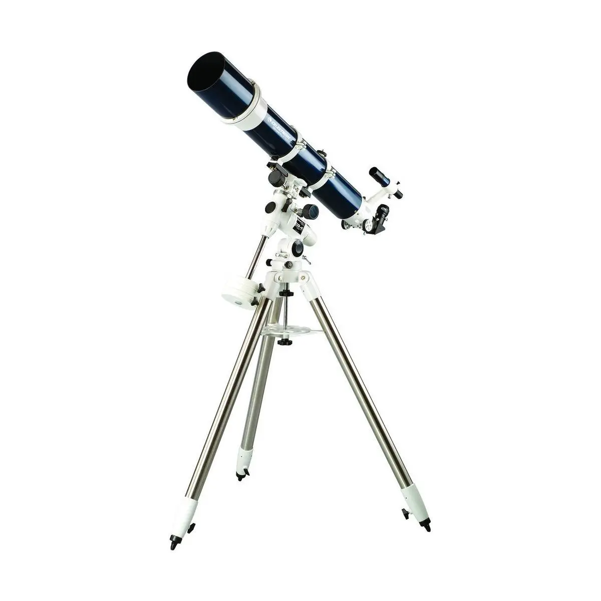 Celestron Omni XLT 120mm Refractor Telescope with 1000mm f/8.3 Focal Length, HD CG-4 German Equatorial Mount, Adjustable Tripod with 1.75" Steel Legs, Finderscope, High Clarity & StarBright XLT Coating