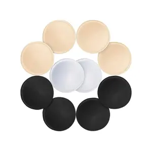 Round Bra Inserts Pads, Removable and Washable Bra Cups Inserts for Bikinis Top Swimsuit Sport Bra
