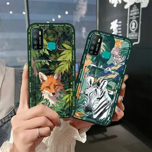 Cover Dirt-resistant Phone Case For infinix X680/Hot9 Play Graffiti Card bag Cute Cartoon TPU Soft case Durable Silicone Full wrap Anti-dust Card sleeve Anti-knock Shockproof
