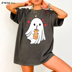 Halloween Energy Drink Shirt, Alani-Inspired Spooky Can Tee, Cute Halloween Aesthetic Tee, Ghost Skull Pumpkin Tee, Trendy Fall Graphic Tee