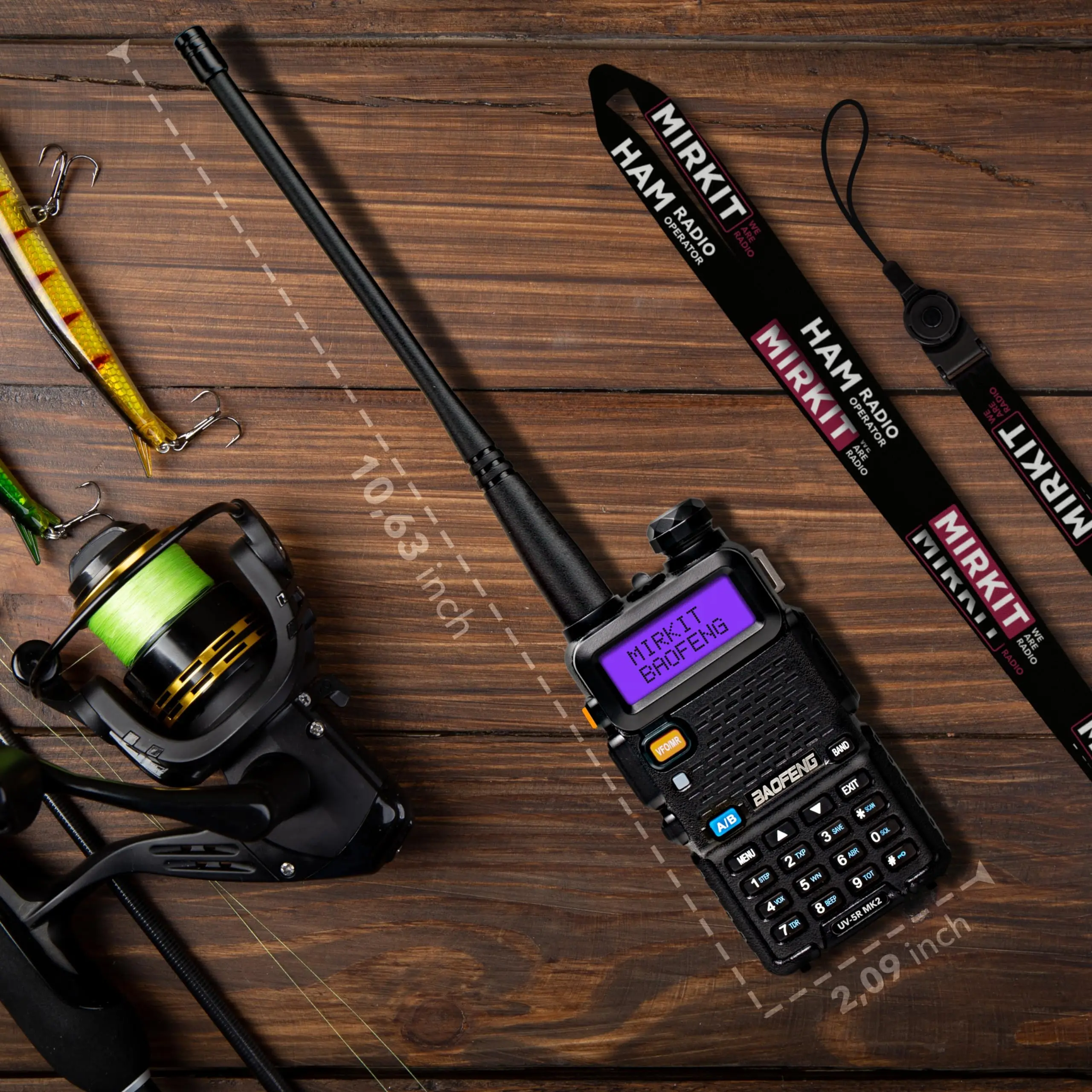 Baofeng UV-5R Two-Way Radio Dual Band 144-148/420-450Mhz Walkie Talkie 1800mAh Li-ion Battery (Black) Portable Outdoor Audio Transceiver