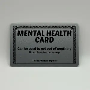 Plastic Mental Health Awareness Card for your wallet Plastic Mental Health Awareness Card for your wallet