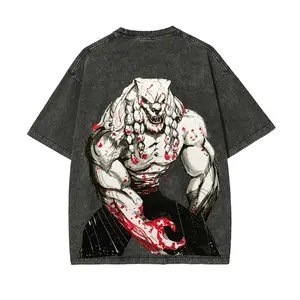 Superstyle Limited Edition Battle Beast - Invincible War Comic Double Printed Oversize Lightweight Acid Washed Tee TV Series Graphic Tee T-Shirt