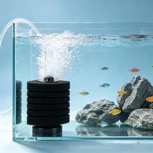 Fish Tank Corner Filter, Aeration Biochemical Filtration, Quiet Oxygen Booster, Small Aquarium Sponge Filter, Silent Bacterial Cultivation