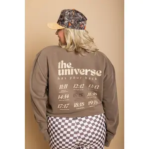 The Universe Has Your Back Crewneck- Mocha [XS-3X]