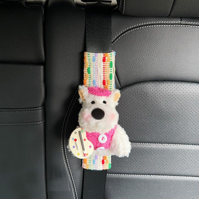 West Highland White Terriercar Seatbelt Shoulder Cover Universal Interior Accessory Anti-Choke Protective Cover Easy to Use for All Passengers