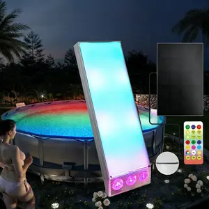 Solar Pool Light, IP68 Waterproof, 30+ Lighting Modes, Timer (2/4/6 hours), Adjustable Brightness (4 levels)