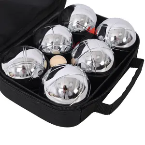 Large Boules Set - Complete Hand Throwing Ball Game for Family Backyard Parties, Outdoor Sports Activity for Adults and Kids