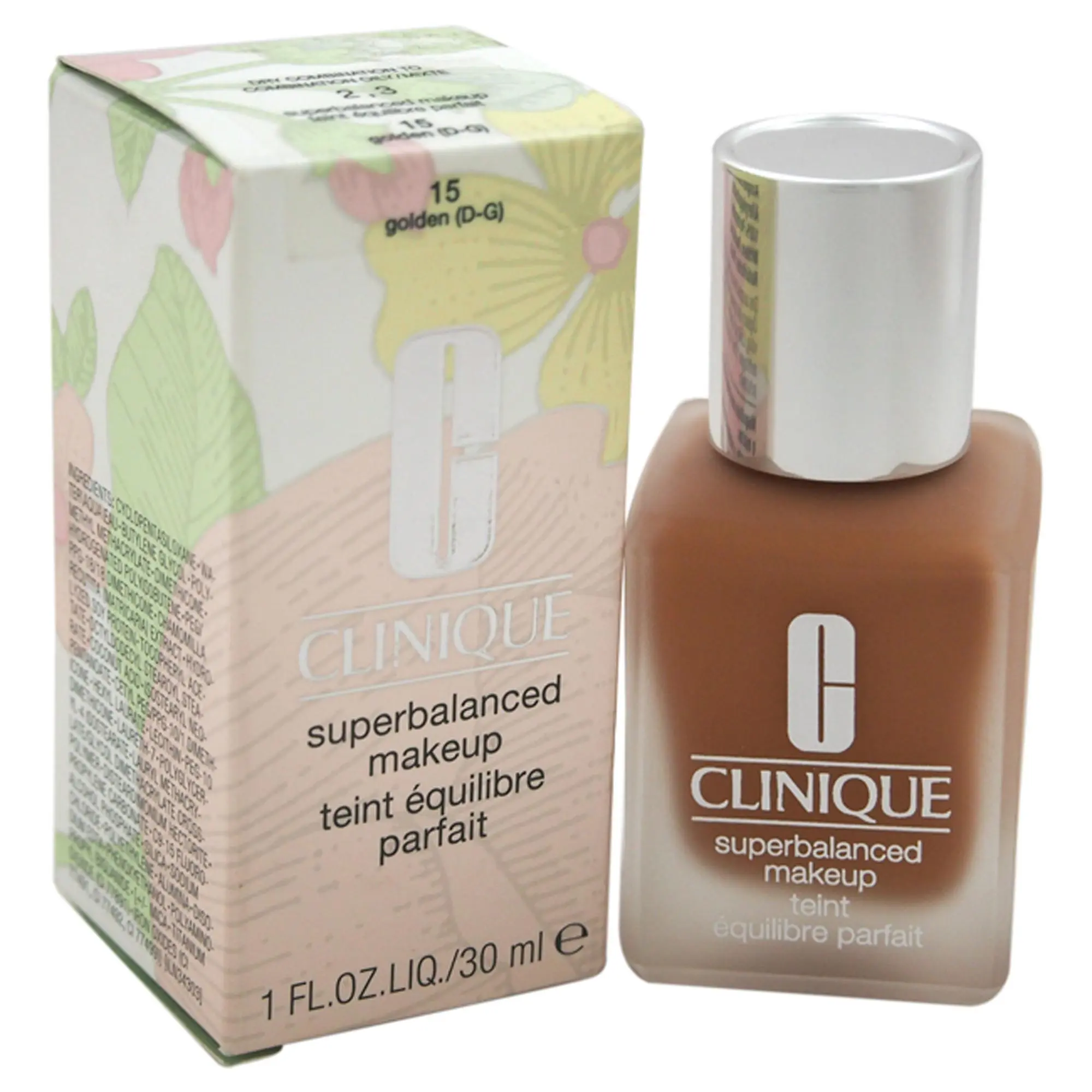 Clinique Superbalanced Flawless Cosmetic Foundation for Women - 15 Golden (D-G), Dry Combination to Combination Oily Skin, Smooth Finish, Balanced Look, 1 fl oz, Natural Finish