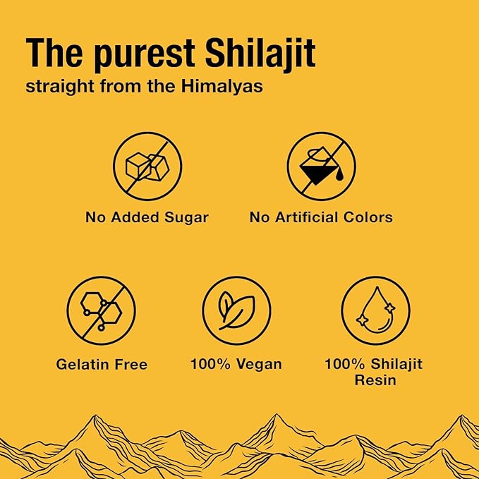 Be Bodywise Pure Himalayan Shilajit Gummies | For Optimal Energy, Immunity, Vitality, Endurance, Packing, Longer time & Stamina Support | 3000mg with KSM-66 Ashwagandha, Gokshura, Saffron, Black Musli, Fulvic Acid & 85+Trace Minerals  Organic  Healthcare