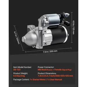 VEVOR Starter 10910, Starter Motor Replacement Compatible with Cadillac Escalade V8 6.2L 2015-2017, Chevrolet Express 2500 V6 4.3L 2018-2020, GMC V6 4.3L 2018-2022, OEM 410-48340 12645040 M000T24072