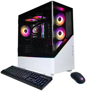 CyberPowerPC SLC10220CPGV17 Gaming Desktop PC, Intel Core Ultra 9 285, 32GB DDR5, GeForce RTX 5070 Ti 16GB, 2TB PCIe 4.0 NVMe SSD, WiFi/BT, RGB Gaming Keyboard/Mouse & Windows 11 Home