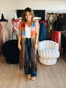 Painted Desert Fringe Vest