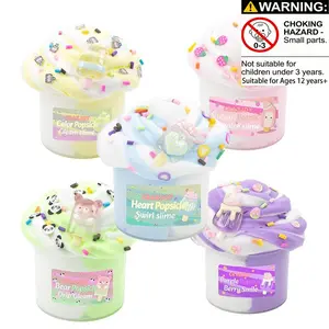 70ML Butter Mud Ice Cream Dual Color Soft Non-Stick Kids Clay Stress Relief Toy Birthday Gift, Play Dough, Cloud Slime