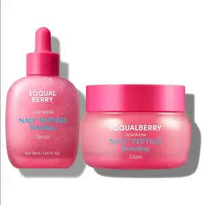 EQQUALBERRY NAD+ Peptide Boosting Cream – 5% NAD+ & 13 Peptides Anti-Aging Face & Body Cream | Firming Lifting Pink Neck Cream for Loose & Sagging Skin, 1.69 fl.oz / 50ml