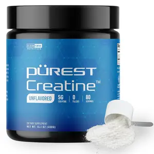 Cleanform Nutrition Pürest Creatine™ | Industry’s Cleanest Creatine Monohydrate | Zero Fillers, Zero Contaminants, 3rd Party Tested | Micronized Pure Muscle Growth & Brain Health Supplement