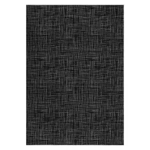 GARVEE 9x12 Area Rugs, Modern Solid Low-Pile Washable Rugs, Non-Slip Stain-Resistant Non Shedding, Indoor/Outdoor Mat Runners Carpet for Kitchen Bathroom Living Room Bedroom, Black