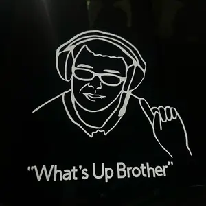 Sketch- “What’s Up Brother”-Decal-Small Business-car/wall sticker