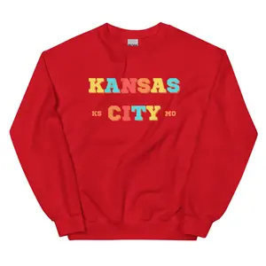 Athletic Kansas City Sweater - Pre-Shrunk Men's Pullover with Soft Yarn and Rib Knit Collar