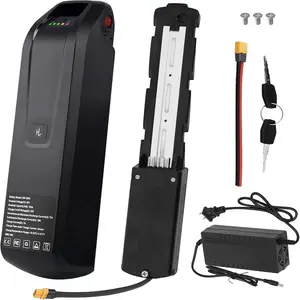 36V 10Ah Lithium Ion Battery for 250W 350W 500W 750W Ebike Motor, Universal Replacement Electric Bike Battery with Charger, High Capacity Rechargeable Li-ion Pack for Electric Scooters and Bicycles