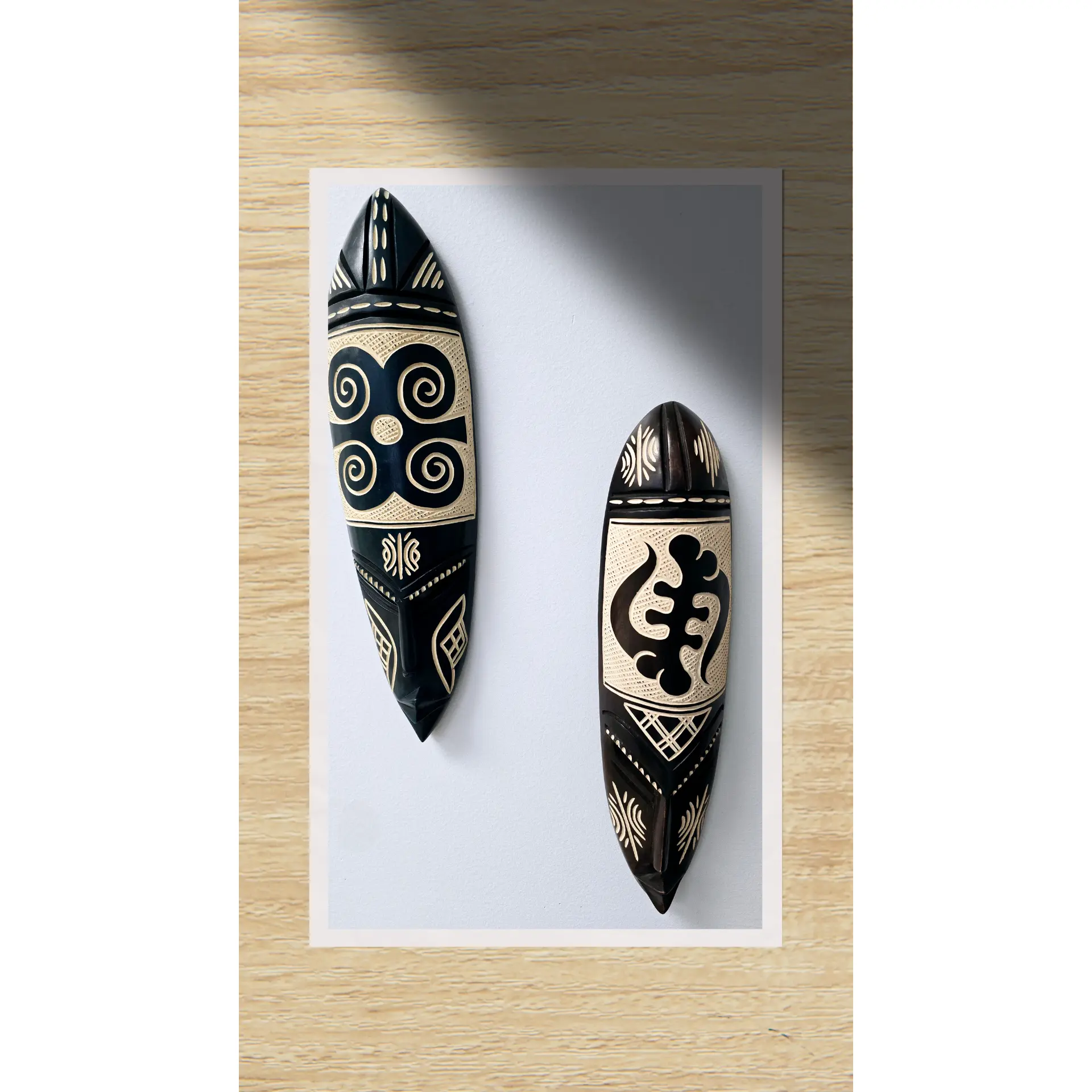 Adinkra Hand Carved African Mask