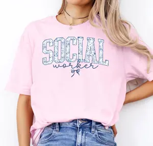 Social Worker T-SHIRT Or Sweatshirt,  School Counselor Shirt, School Social Work tee Cotton Bottom Fabric