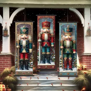 Christmas Decoration Wall Art Poster Set, Vintage Nutcracker Design, Waterproof & High Definition, Perfect Gift Boxed Present