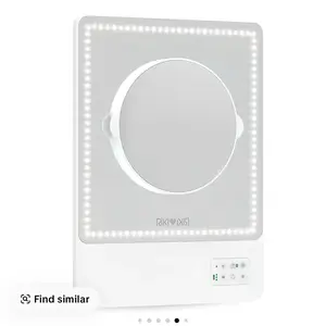 Riki Skinny Mirror with Adjustable Lights Bluetooth Connectivity & Built-in Camera for Smartphone Photos Modern Accessory