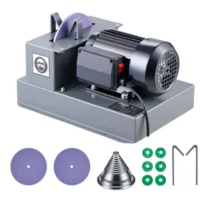 VEVOR Lawn Mower Blade Sharpener, 2/3HP Lawnmower Blade Grinder with 7" Ceramic Grinding Wheel  and Balancer, 30° or 40° Blade Sharpening Machine for High Lift, Low Lift, Gator & Flat Blades