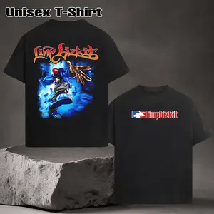 Retro Limp Bizkit Band Tour Black 2-Sided T-Shirt Graphic Vintage Fans Shirt , Vintage Graphic Tee for Rock Fans, Black Concert Shirt for Nu Metal Lovers, Classic Fashion, Fits Every Occasion