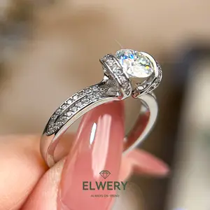 【R-109 | Love Hand】Synthetic Moissanite Rings Jewelry