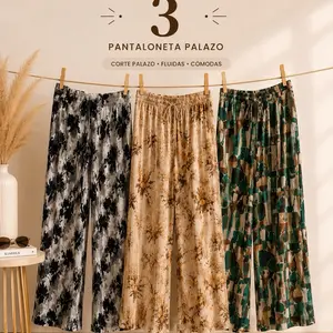 Pack of 3 Palazzo Pants – Size L/XL