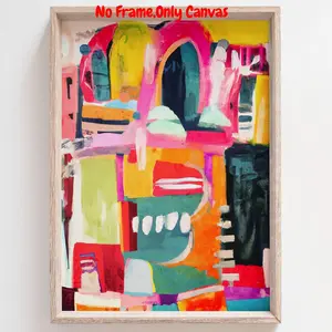 Abstract Colorful Modern Painting, Wall Art Poster, Canvas Prints, Wall Decor for Home Living Room Bedroom Office, No Frame, Ornaments