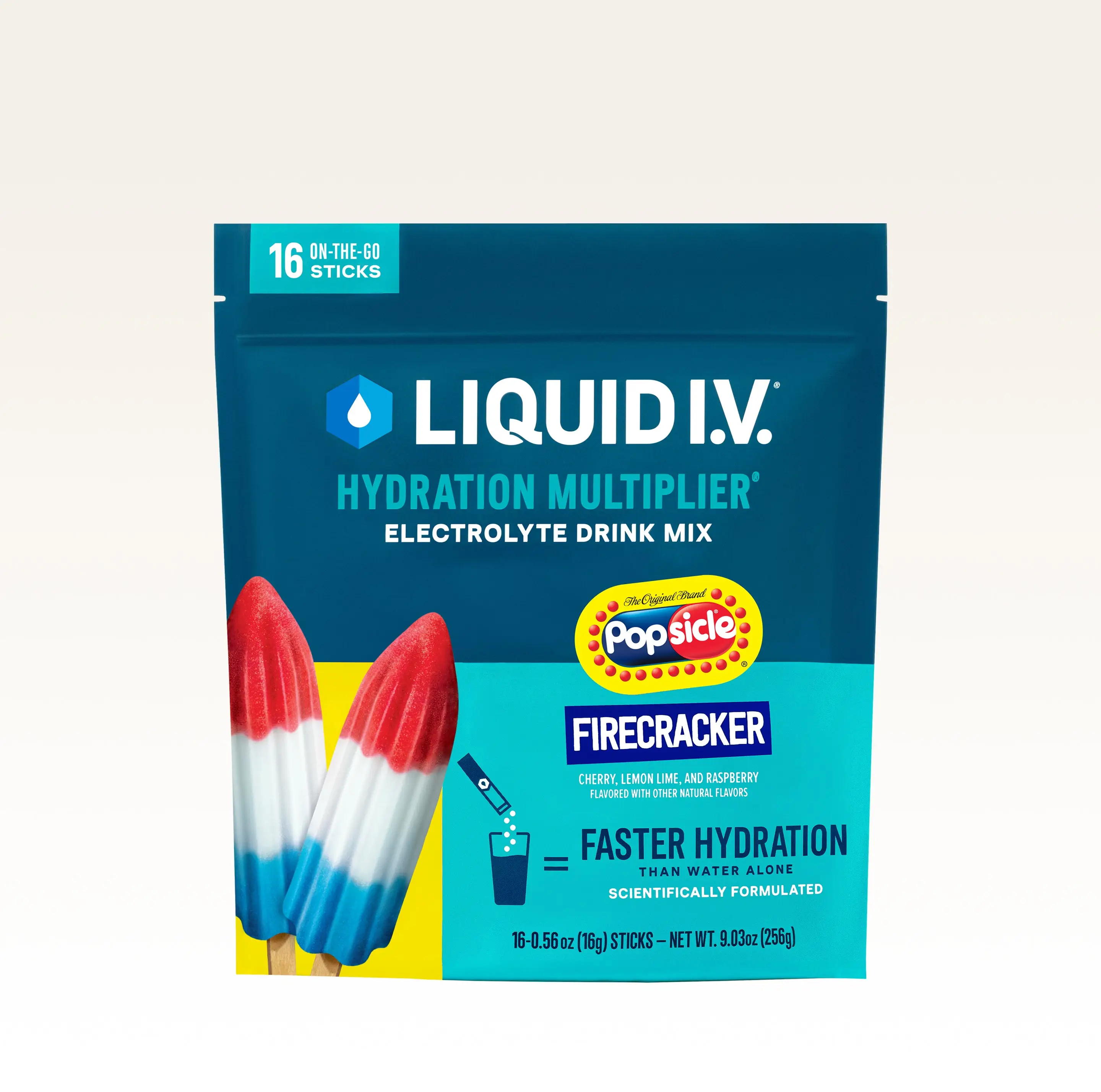 Liquid I.V. Hydration Multiplier - Popsicle Firecracker - Hydration Powder Packets | Electrolyte Powder Drink Mix | Convenient Single-Serving Sticks |