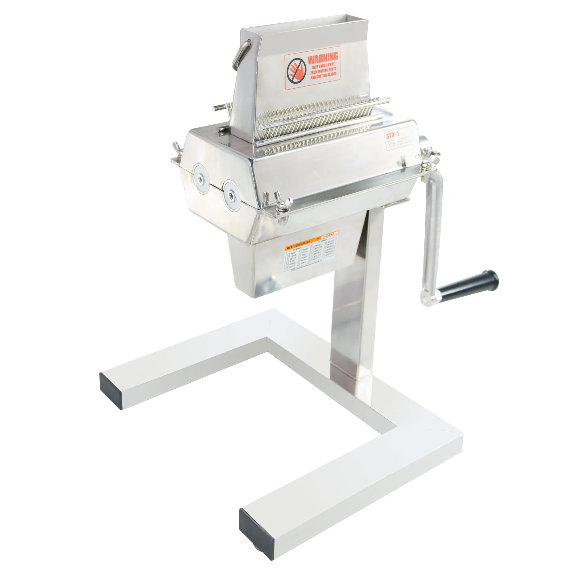 HakkaBros 5-Inch/125mm Commercial 15-Blade Meat Tenderizer Machine, Stainless Steel Tenderizing Machine for Boneless Meat, Steak & Beef
