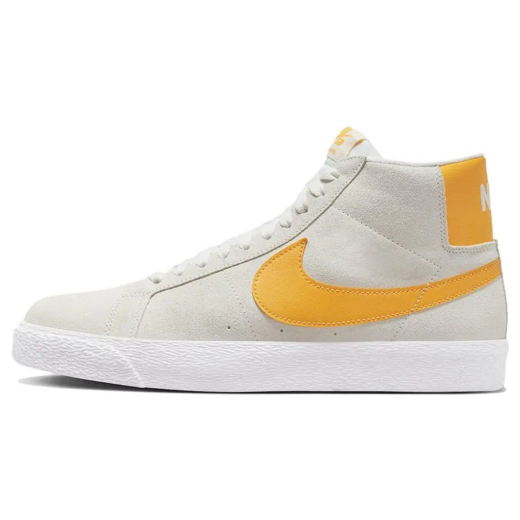 Nike SB Zoom Blazer Mid Summit White Laser Orange' Breathable Skate Shoes Unisex 864349-110