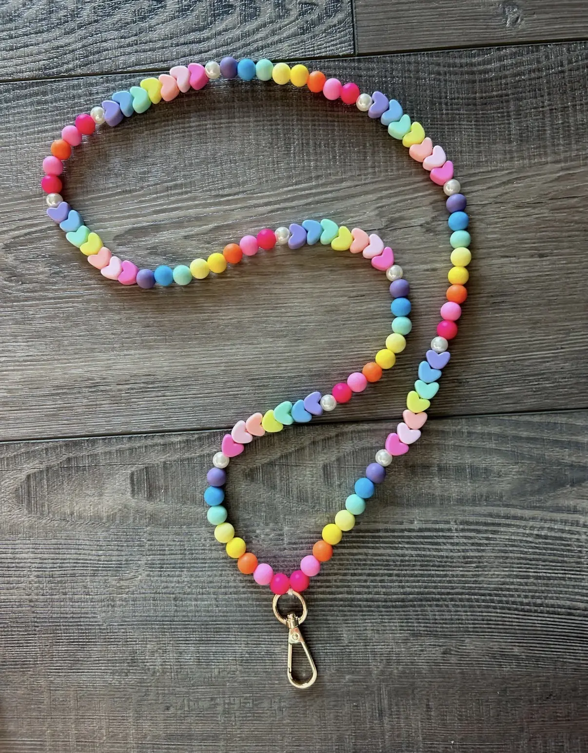 Colorful Beaded Teacher Lanyard