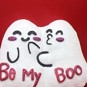 Be My Boo Bath Bomb, Valentine's Day & Halloween Gift for Ghost Couple, White Peach & Hibiscus, Spooky Romantic Design african net skin care Hydrating Coconut