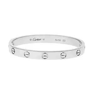 Pre-owned Cartier Love Bangle Bracelet Size 15