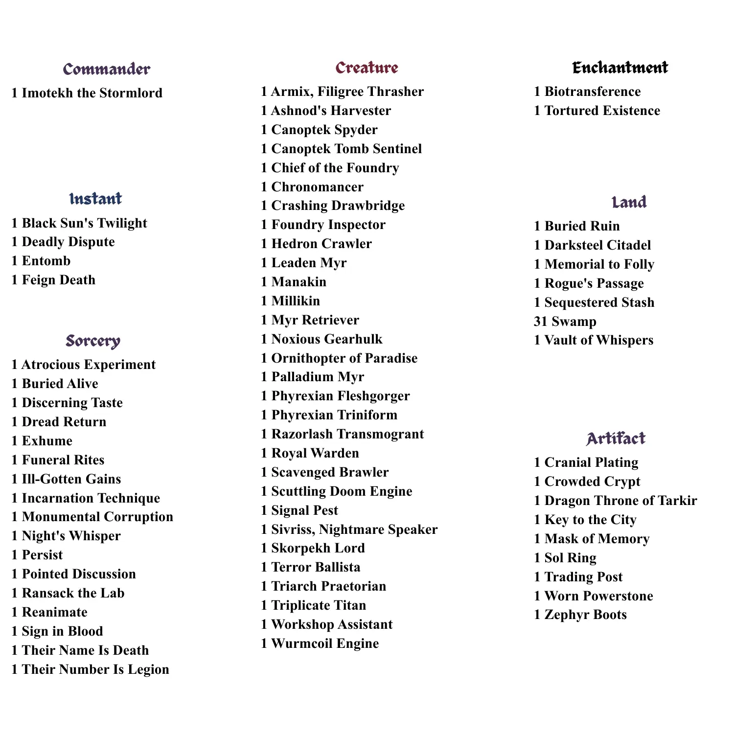 aftermath mtg card list Myrkul, Lord of Bones Enchantress Creature Sacrifice Magic MTG Command –  CommanderComplete main image 1
