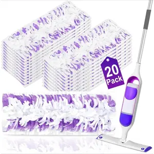 20/40 Piece Disposable Mop Pad Replacement Set, Easy Floor Cleaning Solution for Various Surfaces & Hardwood Floors