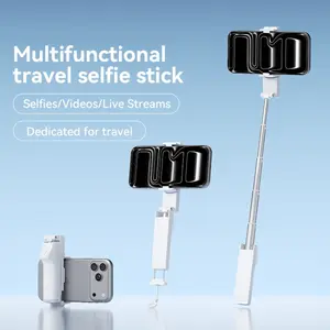 I20 Wireless Bluetooth Selfie Stick: A compact, pocket-sized travel tripod with Bluetooth remote control and a foldable design, perfect for travel, vlogging, and group photos. Compatible with all smartphones.